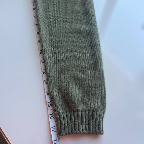 Soft Surroundings Cable Knit Open Front Cardigan Sweater Sage Green Size Large - Picture 6 of 8
